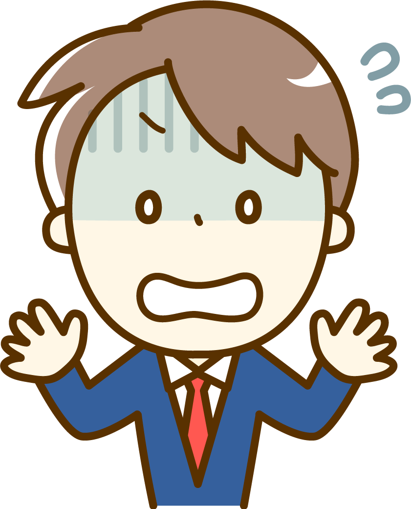 焦る男性